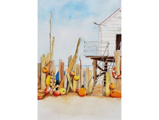 reddingshuisje met jutschutting