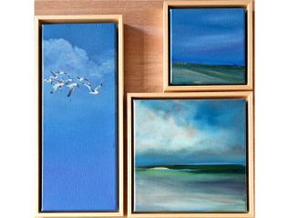 meeuwen, het wad,&nbsp;onderweg